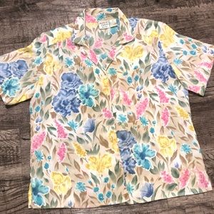 Retro floral blouse